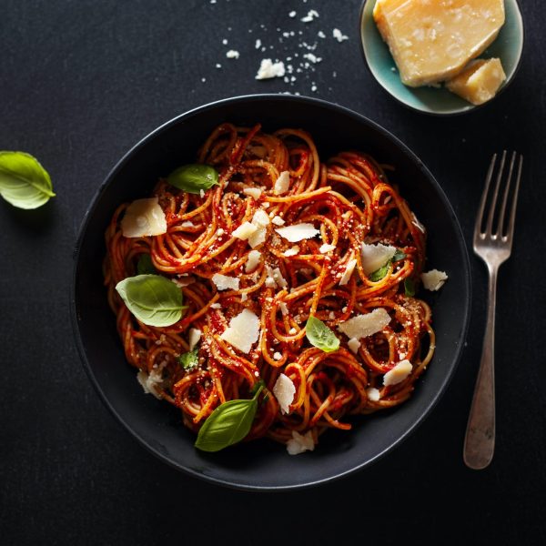 pasta with tomato sauce and cheese ZA26W6C