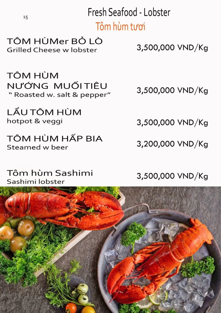 15 tom hum menu